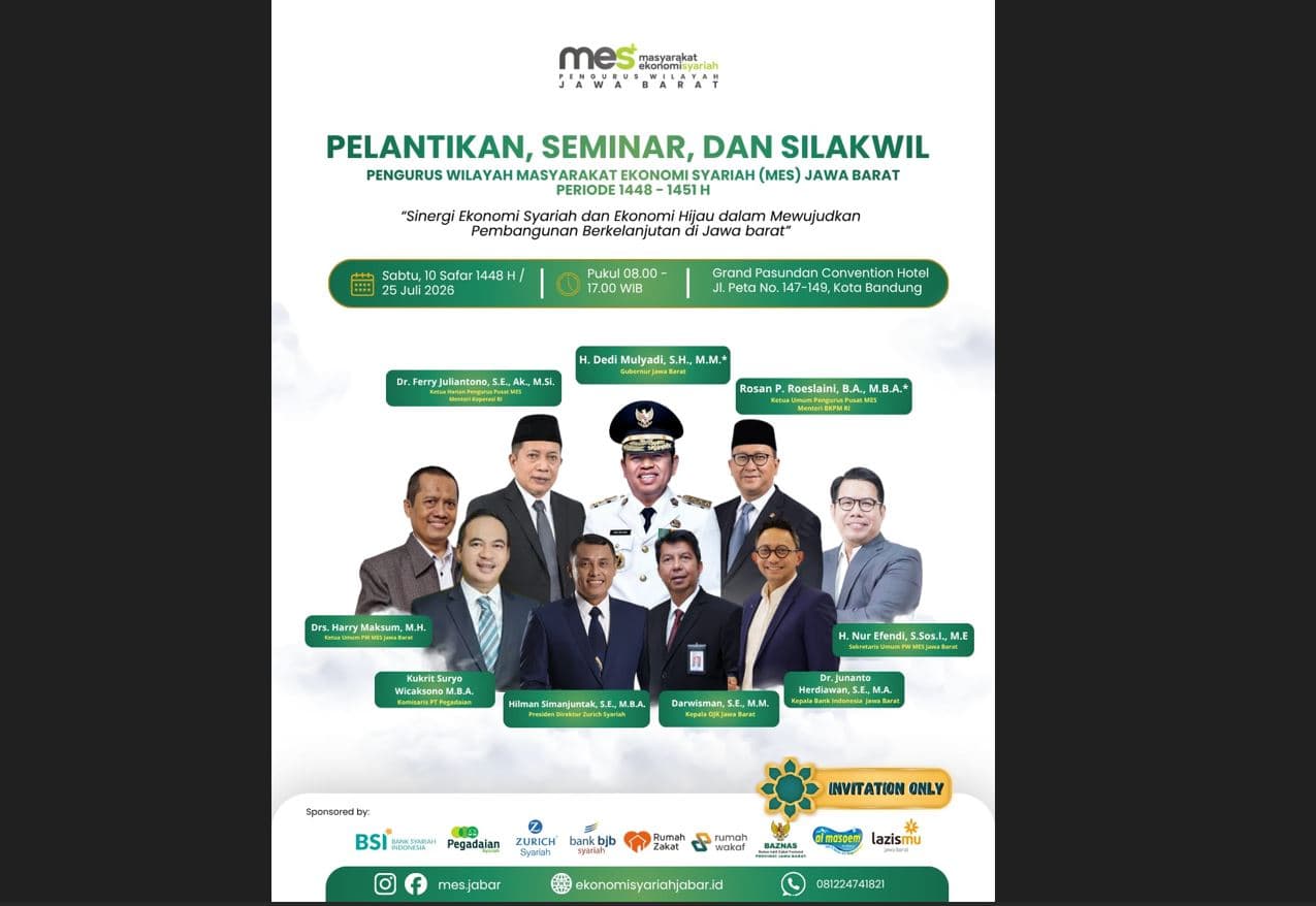 MES Jawa Barat Gelar Pelantikan dan Seminar Akbar, Satukan Kekuatan Ekonomi Syariah dan Ekonomi Hijau